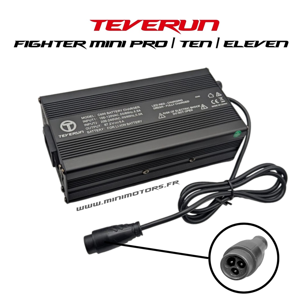 TEVERUN FIGHTER 10, 10+, 11, 11+, MINI PRO | CARGADOR RÁPIDO 67,2 V 5 A