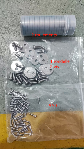 [TVR0385] TEVERUN 7260R 2025 |  KIT TORNILLO + ARANDELA + RODAMIENTOS PARA BRAZO DE HORQUILLA